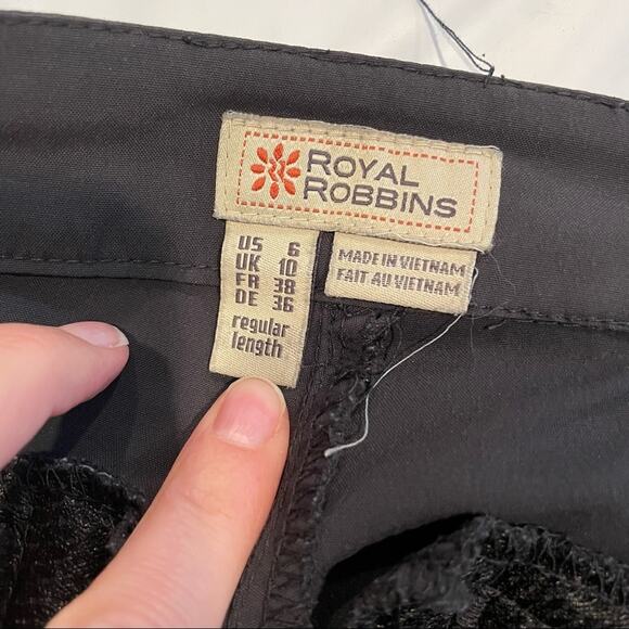 Royal Robbins Black Full Length Womens Outdoor Hiking Pants 6 Gorpcore Casual - Picture 7 of 11